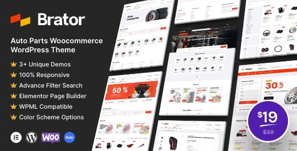 Brator v2.6 Nulled – Auto Parts WooCommerce WordPress Theme Free Download