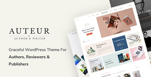 Auteur – WordPress Theme for Authors and Publishers Nulled