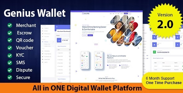 Genius Wallet v2.2 Nulled – Advanced Wallet CMS with Payment Gateway API Free Download￼