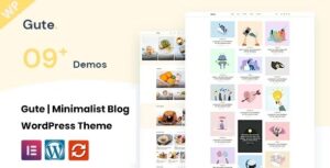 Gute Nulled Minimalist Blog WordPress Theme Free Download