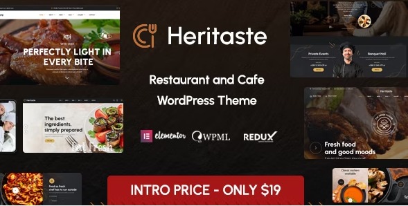 Heritaste Nulled Restaurant WordPress Theme Free Download