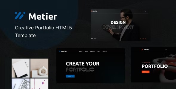 Metier - Personal Portfolio HTML Template Nulled