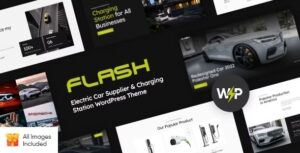The Flash Nulled Electric Car Supplier & Charging Station WordPress Theme Free Download