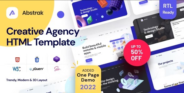 Abstrak Nulled v.1.7.1 Creative Agency Template Free Download