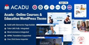 Acadu Online Courses & Education WordPress Theme Nulled Free Download