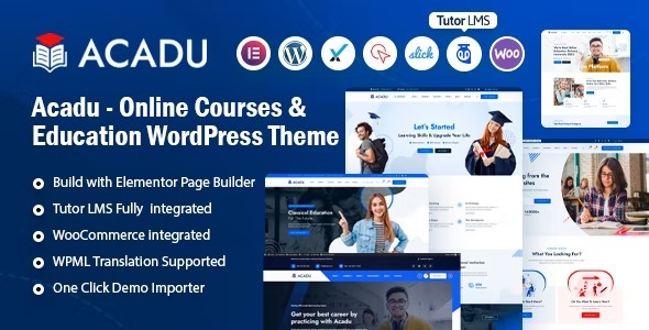 Acadu v1.0.1 Nulled - Online Courses & Education WordPress Theme Free Download 1 Acadu Online Courses & Education WordPress Theme Nulled Free Download