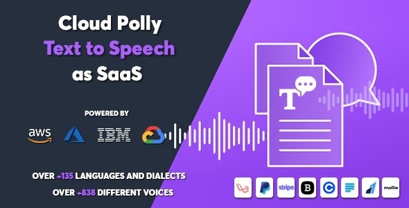 Cloud Polly v1.7 Nulled Ultimate Text to Speech as SaaS Free Download