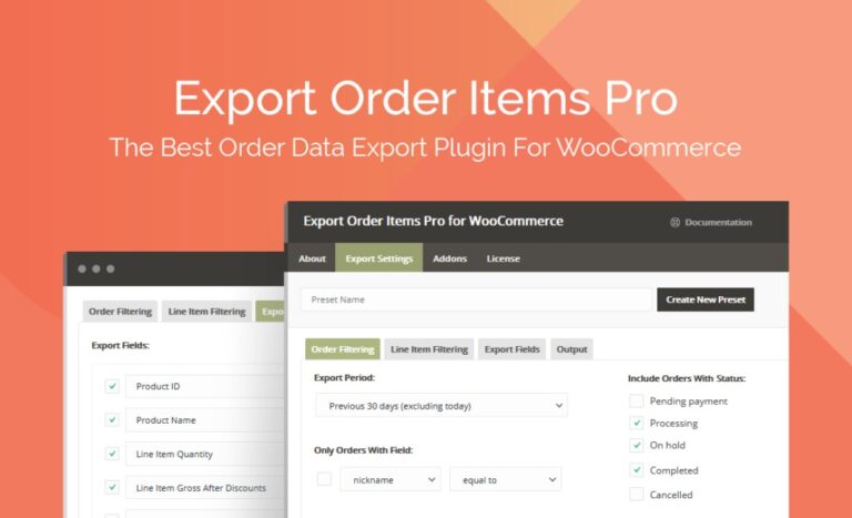 Export Order Items Pro for WooCommerce Nulled v2.1.21 [Aspen Grove Studios] + Extra Product Options Addon Free Download