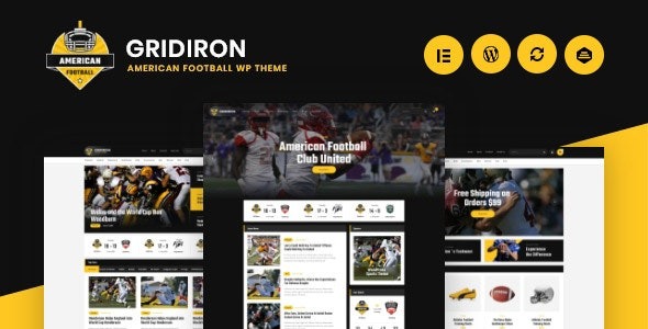 Gridiron v1.0.7 Nulled – American Football & NFL Superbowl Team WordPress Theme Free Download