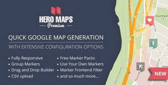 Hero Maps Premium v2.3.9.1 Nulled – Responsive Google Maps Plugin Free Download