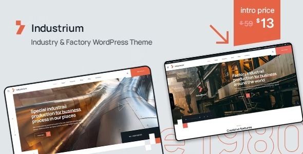 Industrium Nulled Industry & Factory WordPress Theme Free Download