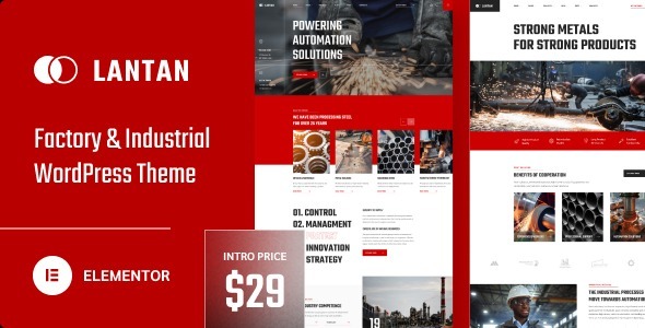 Lantan v1.0.4 Nulled – Factory & Industrial WordPress Theme Free Download