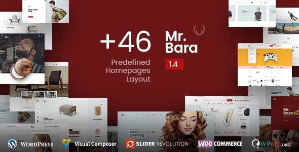 Mr.Bara Responsive Multi-Purpose eCommerce WordPress Theme Nulled