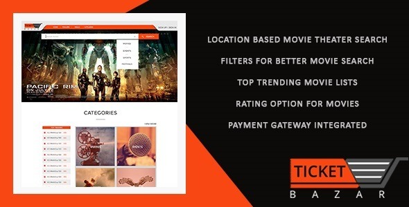 Nulled Online Movies Ticket Booking – Ticket Bazzar | PHP Scripts Free Download
