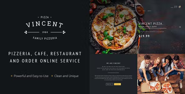 Restaurant Vincent v43.2 Nulled WordPress Theme Free Download
