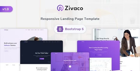 Zivaco v1.1 Nulled – Responsive Landing Page Template Free Download