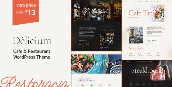 Delicium v1.2 Nulled – Restaurant & Cafe WordPress Theme Free Download
