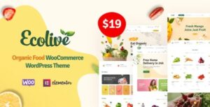 Ecolive Nulled Organic Food WooCommerce WordPress Theme Free Download