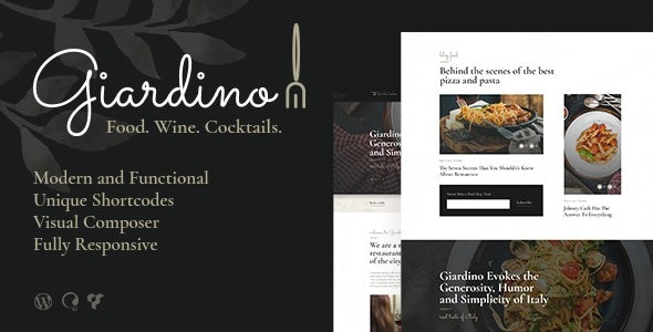 Giardino v1.1.5 Nulled – An Italian Restaurant & Cafe WordPress Theme Free Download