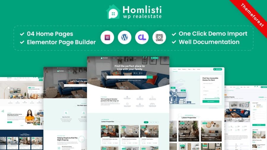 Homlisti Nulled V1 7 3 Real Estate WordPress Theme Free Download 