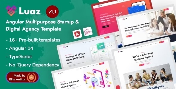 Luaz v.1.4 Nulled Angular 14 Multipurpose Template Free Download
