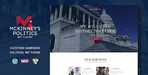 MCKinney’s Politics v1.2.5 Nulled – Elections Campaign & Social Activism WordPress Theme Free Download￼