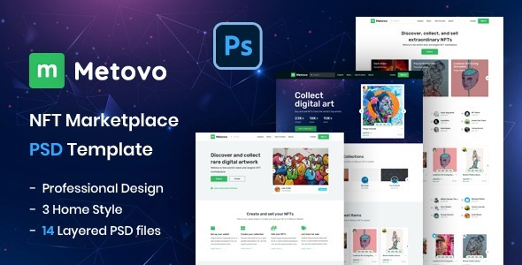 Metovo Nulled NFT Marketplace HTML Template Free Download
