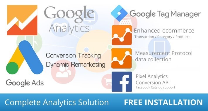 OpenCart Google Analytics GA4 Tag Manager Ads Conversion Pixel Nulled Free Download