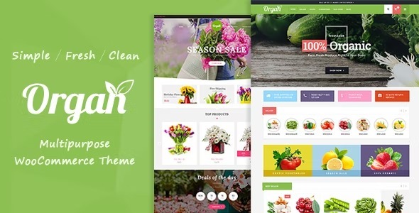 Organ v2.1 Nulled – Organic Store & Flower Shop WooCommerce Theme Free Download￼