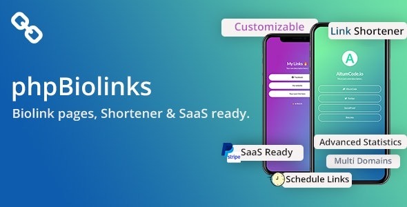 66BioLinks Extended Nulled Instagram & TikTok Bio Links & URL Shortener Free Download