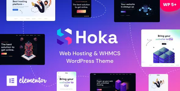 Hoka Nulled Web Hosting & WHMCS WordPress Theme Free Download
