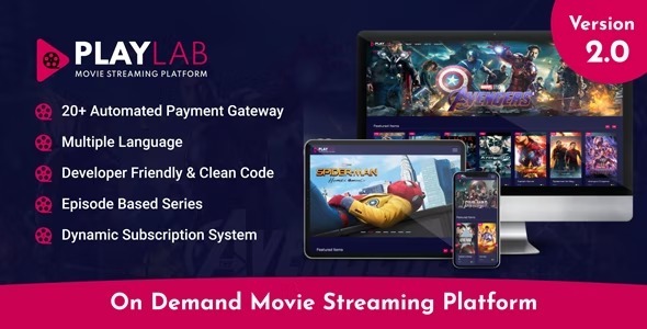 PlayLab Nulled On Demand Movie Streaming Platform Free Download
