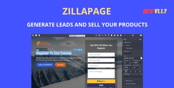 Zillapage Nulled landing page designer script Free Download