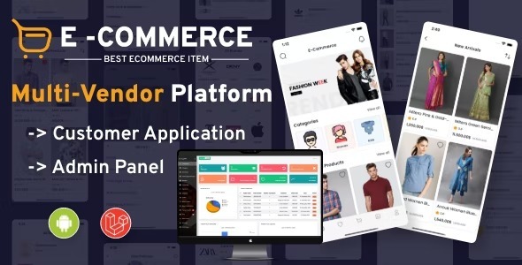eCommerce Nulled Multi vendor ecommerce Android App with Admin panel Free Download