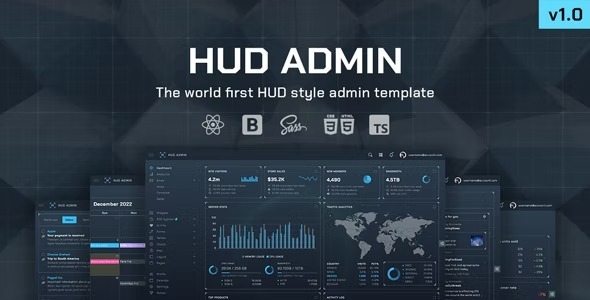 HUD Nulled React 18 Bootstrap Admin Template Free Download