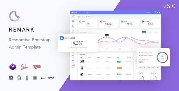 Remark Nulled Responsive Bootstrap 4 Admin Template Free Download