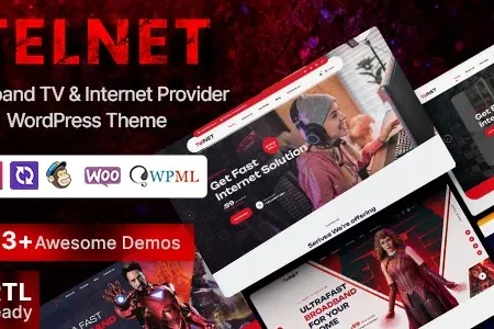 Telnet Broadband TV Internet Provider WordPress Theme